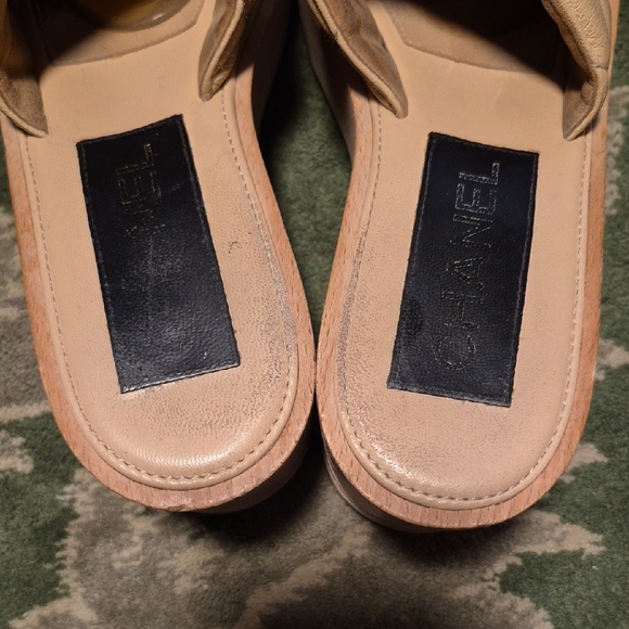 CHANEL Cream Quilted Mules - Picture 9 of 10